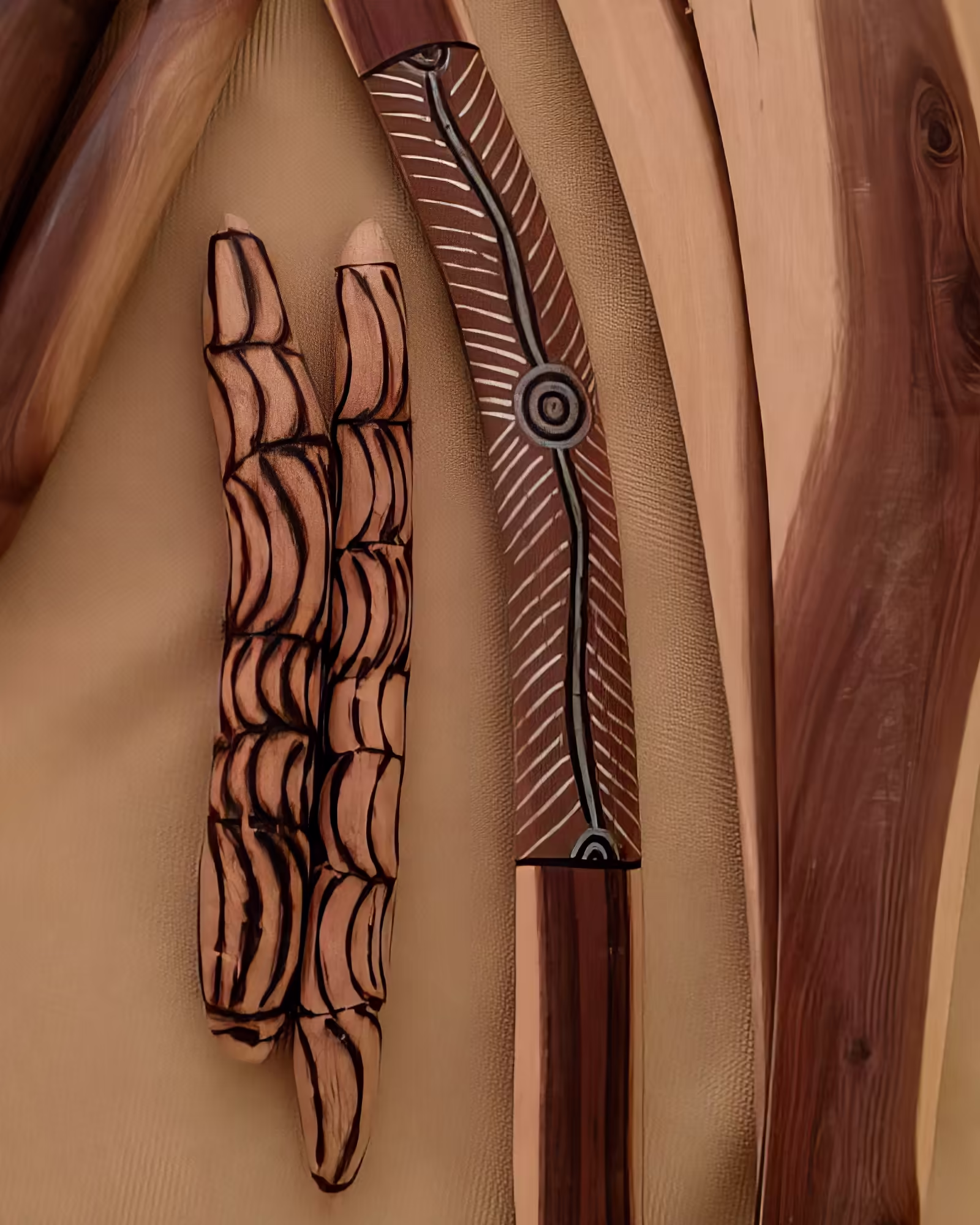 Traditional Aboriginal artwork created in a Dinawan's Connection workshop